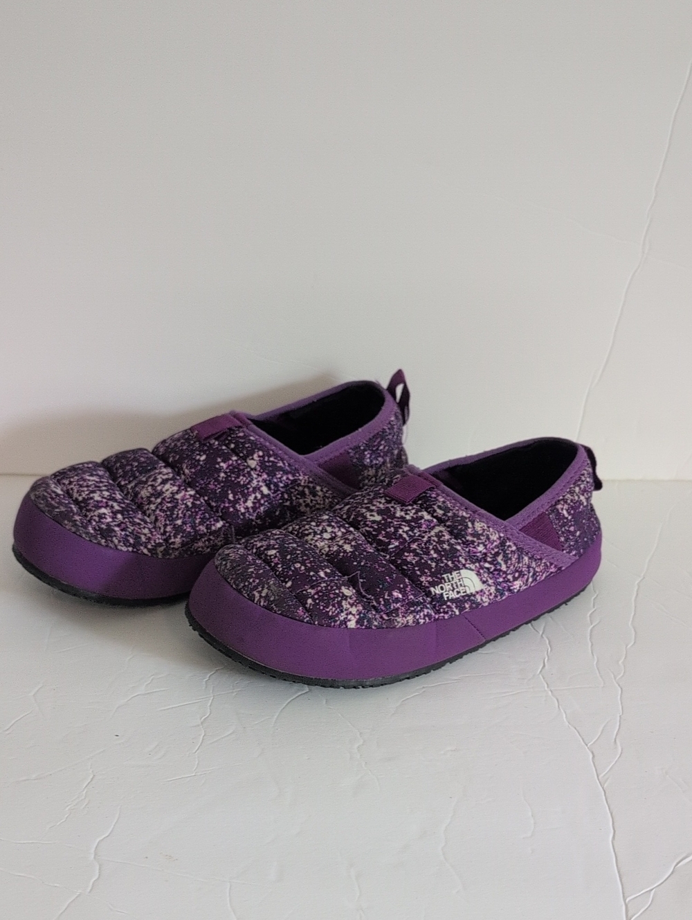 The North Face Kid's Purple Quilted Slip-On Slippers